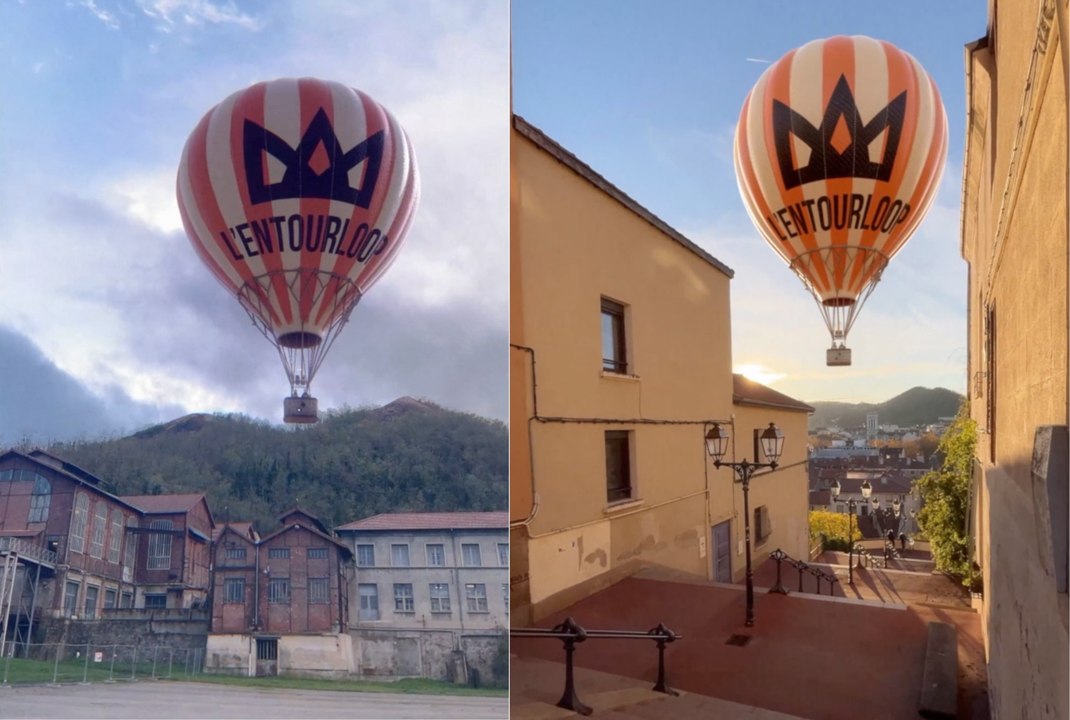 Une mystérieuse montgolfière survole Saint-Étienne : l'Entourloop en action !