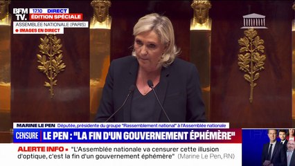 Marine Le Pen: "Ce budget prend en otage les Français et singulièrement les plus vulnérables"