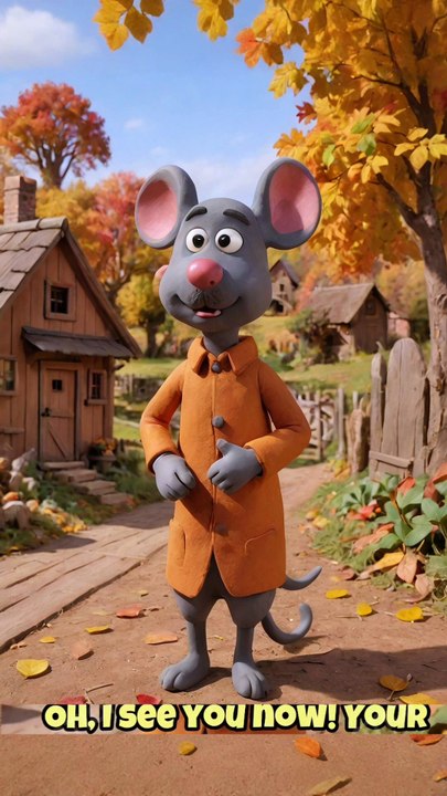 **The Tale of the Kitten and the Mouse**  In a small, cozy village, nestled between green fields, lived a playful little kitten named Mimi. Mimi was fluffy and white, with tiny paws and curious eyes that sparkled like morning dew. She lived in a warm hous