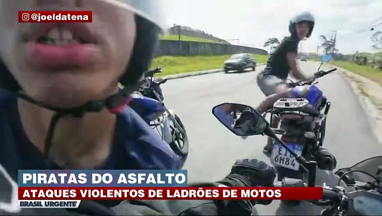 Piratas do asfalto atacam motociclistas com arma na cara