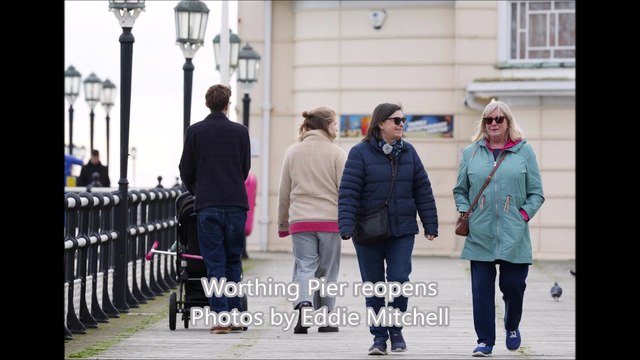 Worthing Pier: Photos show members of the public have finally been allowed access