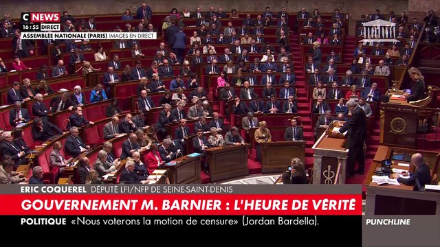 Motions de censure - Pour Marine Le Pen, la politique du pire serait de ne pas censurer le budget et le gouvernement - Éric Coquerel dénonce l'illégitimité du gouvernement