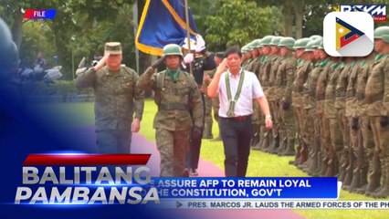 Officials assure AFP’s loyalty to the Constitution and government