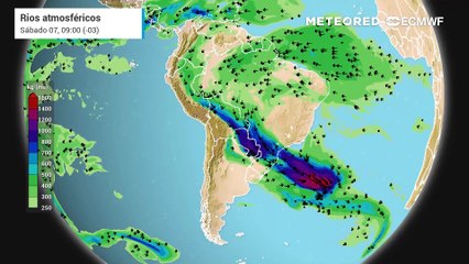 Rios atmosféricos sobre o centro-sul do Brasil