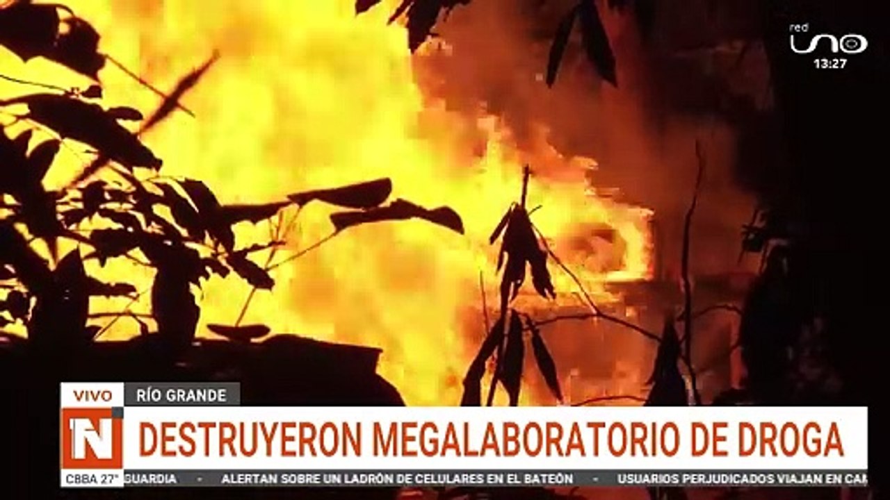 Destruyen megalaboratorio de droga