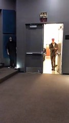 Professor is wearing a Scream costume to surprise his students when they enter his class!