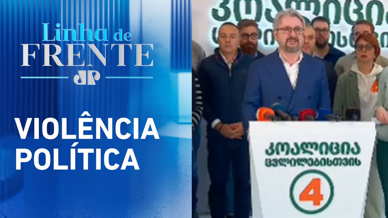 Líder da oposição na Geórgia é espancado na rua por policiais | LINHA DE FRENTE