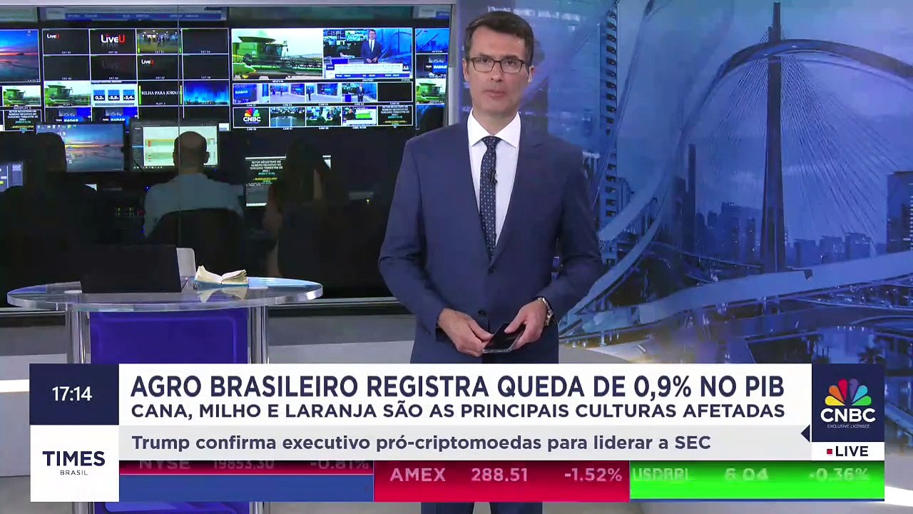 Agro do Brasil registra queda de 0,9% no PIB; cana, laranja e milho são principais culturas afetadas