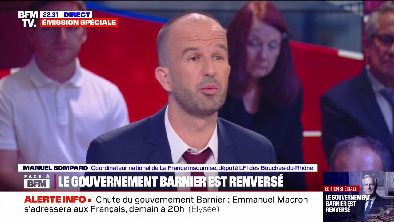 Motion de censure: "Bien évidemment que c'était une forme de soulagement et de joie", affirme Manuel Bompard (LFI)