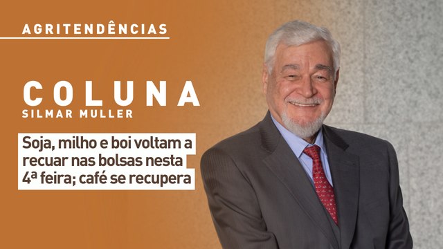 Soja, milho e boi voltam a recuar nas bolsas nesta 4ª feira; café se recupera