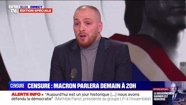 Motion de censure: On aurait voulu être entendus avant pour ne pas avoir à la voter , indique Matthieu Valet (RN)