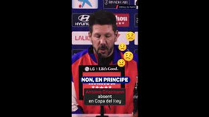Atlético - Simeone annonce le forfait de Griezmann