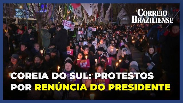 Milhares de sul-coreanos protestam pela renúncia do presidente após tentativa de lei marcial