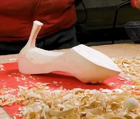 Rustic elegance! Crafting unique high heels out of a log!