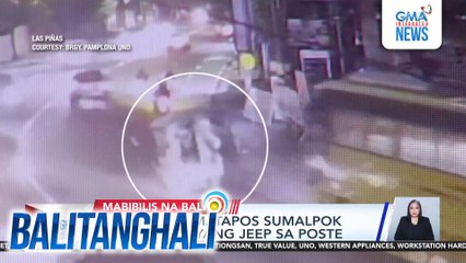 13, sugatan matapos sumalpok ang sinasakyang jeep sa poste | Balitanghali