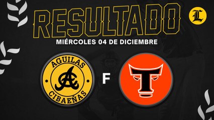 Resumen Águilas Cibaeñas VS Toros del Este 04 de Diciembre del 2024