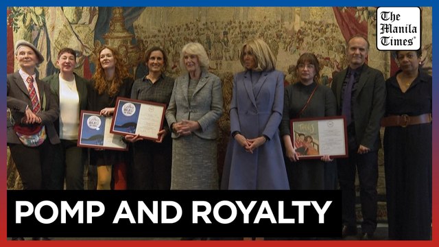 Queen Camilla, first lady Brigitte Macron present French-British literary prize