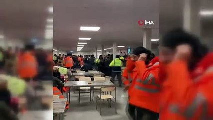 Akkuyu NGS şantiyesi karıştı: Sandallyeler ve masalar havada uçuştu