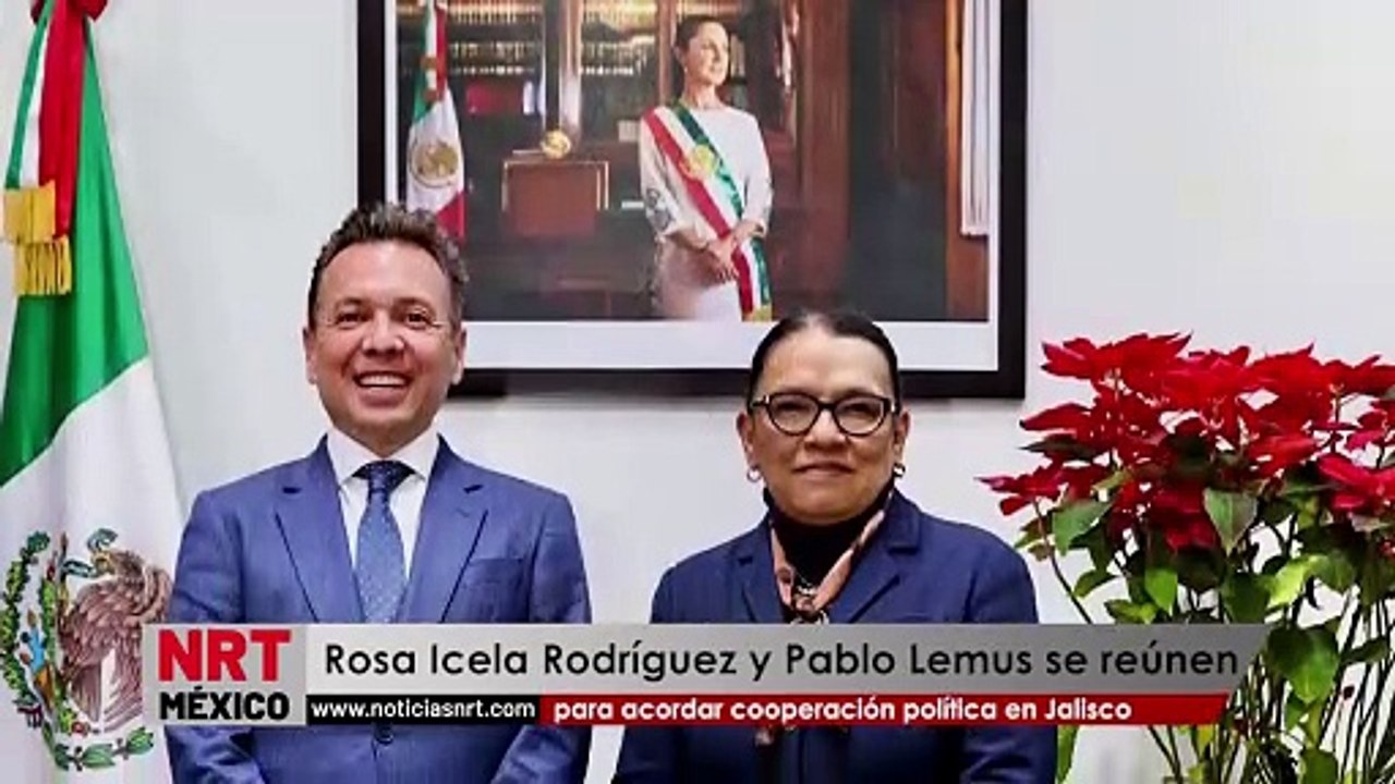 Rosa Icela Rodríguez y Pablo Lemus se reúnen para acordar cooperación política en Jalisco