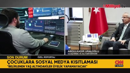 Çocuklara sosyal medya kısıtlaması nasıl olacak? Bakan Uraloğlu, CNN Türk’e açıkladı