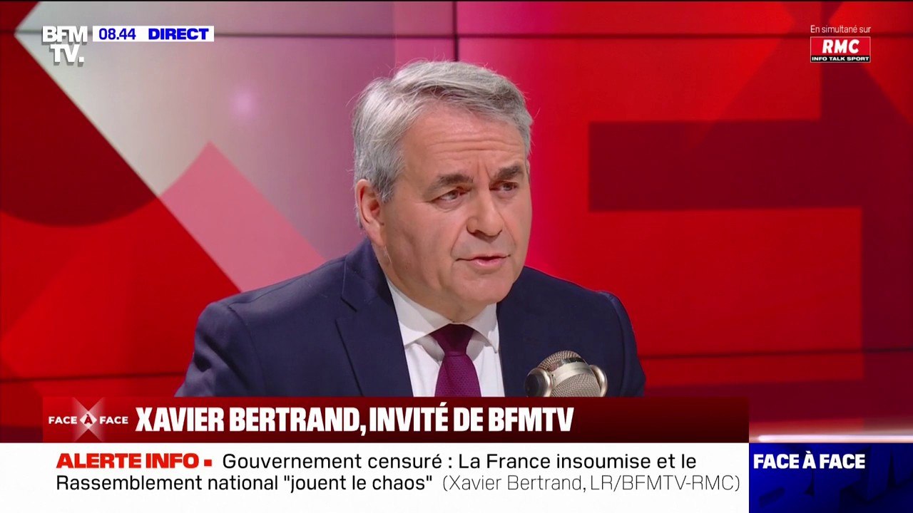 Xavier Bertrand: "Tous ceux qui veulent le départ du chef de l'État se rendent coupables d'un coup d'État rampant"