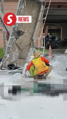 Two die in worksite mishap after crane topples