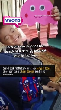 Comelnya Umar, teruja betul nak tunjukkan hasil seni dia kat ibu tersayang