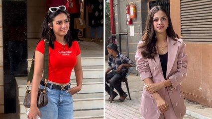 Bollywood's Rising Stars Nitanshi Goel And Reem Shaikh Spotted In Andheri