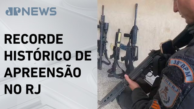 PM do Rio de Janeiro apreende mais de 600 fuzis no Rio de Janeiro em 2024