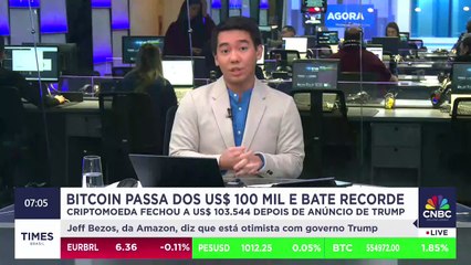 Bitcoin passa dos US$ 100 mil e bate recorde; Mariana Almeida comenta