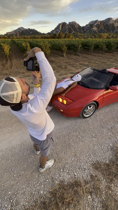 Shooting sunset dans les Alpilles