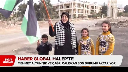 10 yıl sonra Halep'e dönen yaşlı kadın toprağı öptü