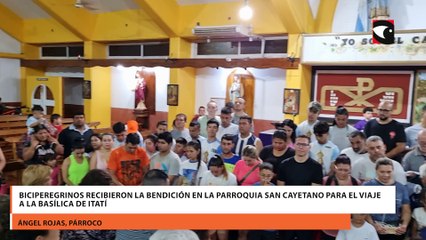 Biciperegrinos recibieron la bendición en la parroquia San Cayetano para el viaje a la Basílica de Itatí