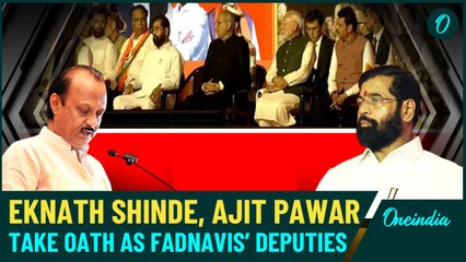 Eknath Shinde and Ajit Pawar Sworn In as Devendra Fadnavis' Deputies, PM Modi Extends Wishes