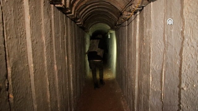 Tel Rıfat’ta terör örgütü PKK/YPG’nin kazdığı tünel ağı görüntülendi