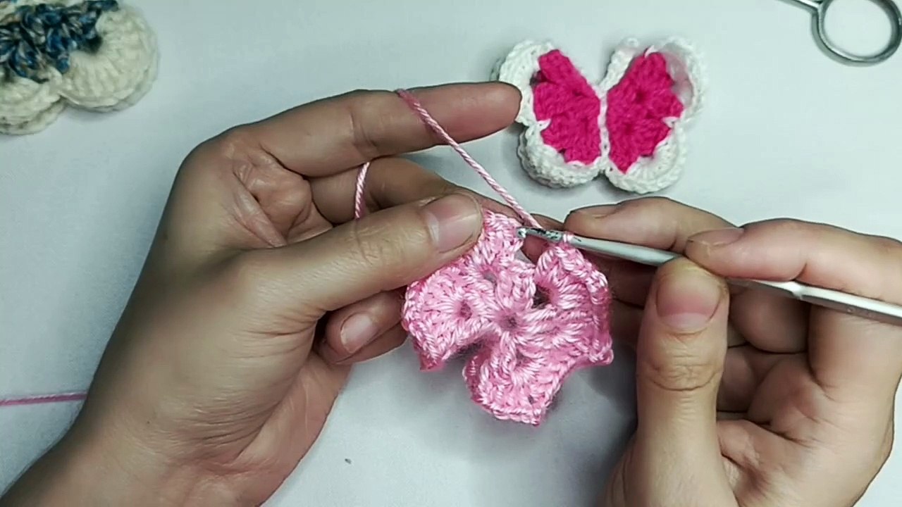 Crochet butterfly tutorial. Handmade butterfly