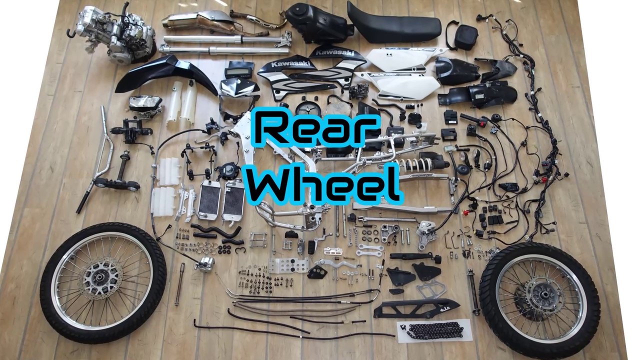 Why it´s so heavy! Weight of a Motorcycle EP04: Rear wheel Kawasaki KLX 250/300     no sound