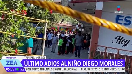 Le dan el último adiós a Diego, niño que murió por una bala perdida en Yautepec, Morelos