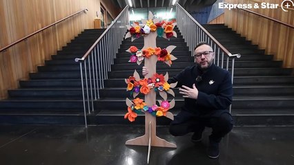 Walsall Council leader Garry Perry talks about the Tree of Hope at New Art Gallery, Walsall.