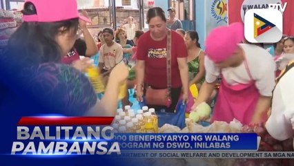 Mahigit 1,000 benepisyaryo ng Walang Gutom Program ng DSWD, inilabas
