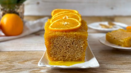Bizcocho de naranja sin horno, postre fácil ¡en 10 minutos!