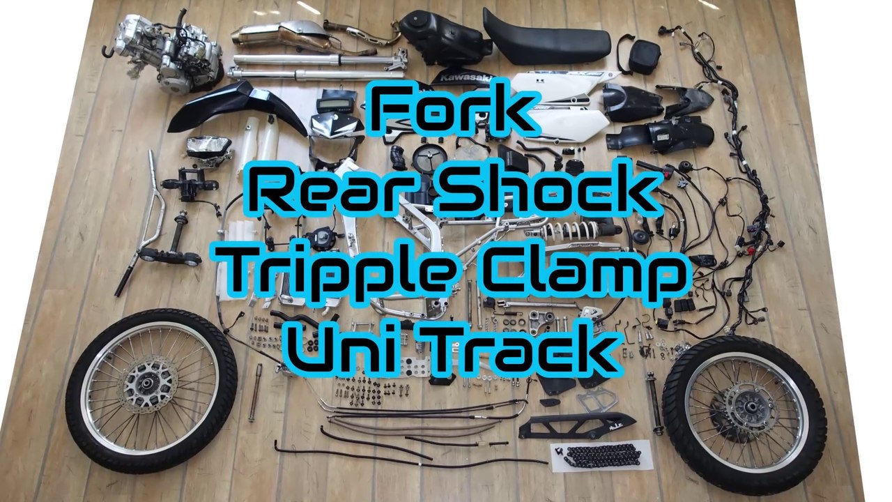 Why it´s so heavy! Weight of a Motorcycle EP07: Fork, Shock, Triple Clamp Kawasaki KLX 250/300            no sound