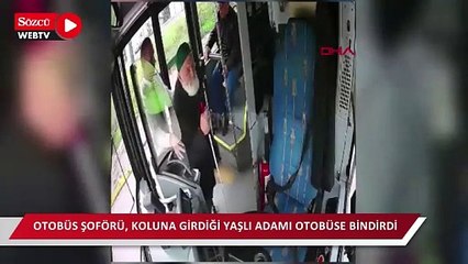Otobüs şoförü, koluna girdiği yaşlı adamı otobüse bindirdi