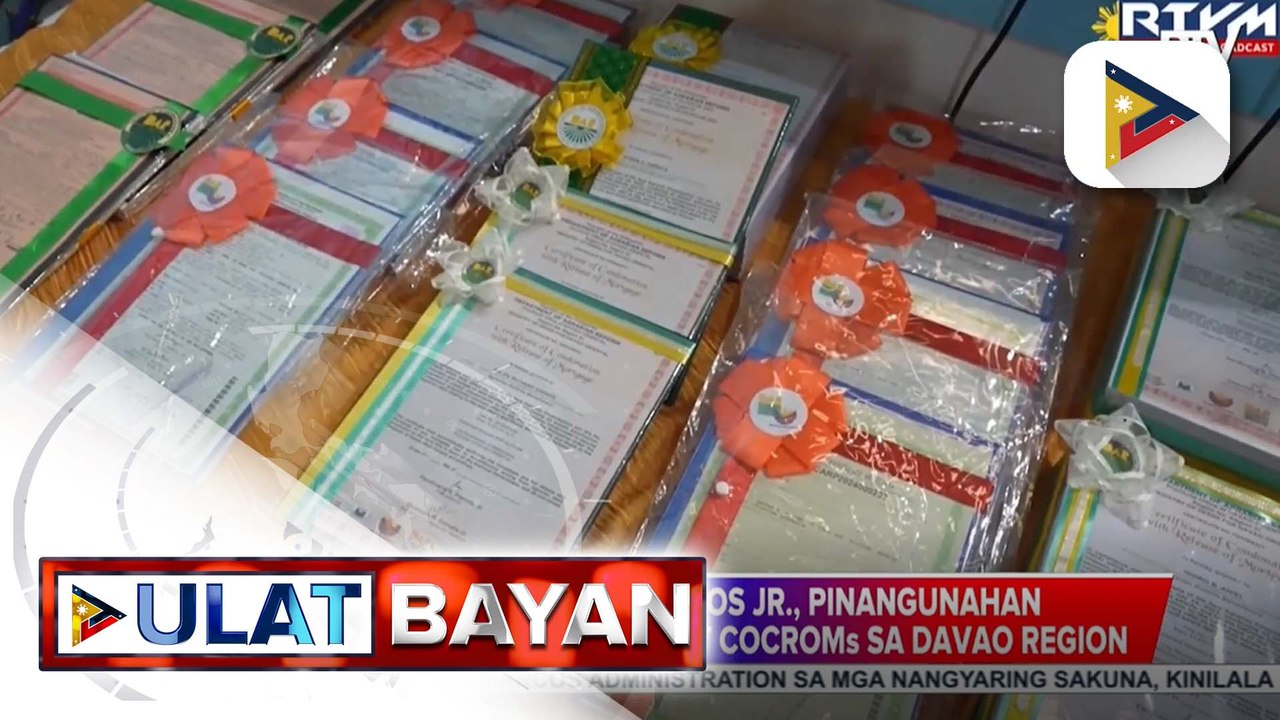 PBBM, pinangunahan ang pamamahagi ng titulo at CoCRoMs sa Davao Region; Mahigit 7-K ARBs, nabiyayaan