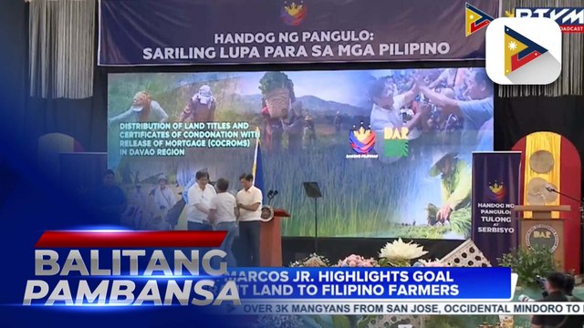 PBBM distributes land titles, CoCRoMs to ARBs in Davao Region