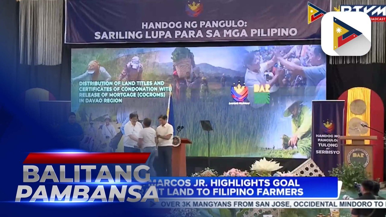 PBBM distributes land titles, CoCRoMs to ARBs in Davao Region