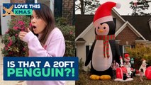 Husband buys HUGE inflatable Christmas penguin for family 🐧 | LOVE THIS!