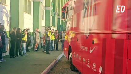 Llegada del autobus del Atlético de Madrid