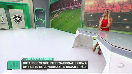 Botafogo vence Inter e fica a 1 ponto do título do Brasileirão; Renata Fan vê Abel desanimado