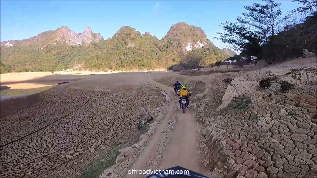 Vietnam Motorbike Tours - Motorcycling A Dried Lake Is A Testament To The Boundless Spirit Of Exploration | OffroadVietnam.Com